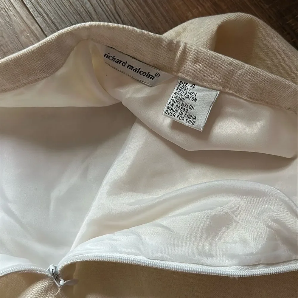 Richard Malcolm Cream A-Line Skirt